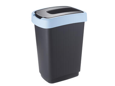 Zdjęcie: Kosz do segregacji z pokrywą uchylną czarny/niebieski pastel 50 L ALTOMDESIGN