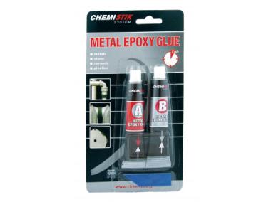 Zdjęcie: Klej epoksydowy dwuskładnikowy metalowy, metal epoxy glue 2x20 g PROFIX