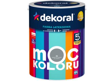 Farba lateksowa Moc Koloru srebrzysta szarość 5 L DEKORAL