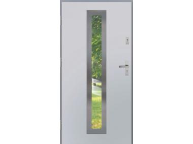 Drzwi zewnętrzne stalowo-drewniane Disting Otello 03 Biały 90 cm lewe KR CENTER