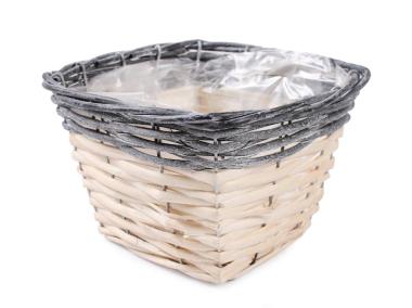 Zdjęcie: Osłonka wiklinowa 16x16x12 cm kwadratowa TIN TOURS