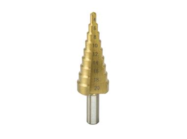 Zdjęcie: Wiertło stopniowe 4- 20 mm, HSS, TiN DEDRA