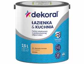 Farba do łazienki i kuchni złocista morela 2,5 L DEKORAL