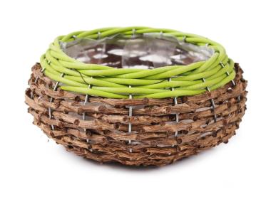 Zdjęcie: Doniczka na kwiaty z folią 22x10 cm okragła TIN TOURS