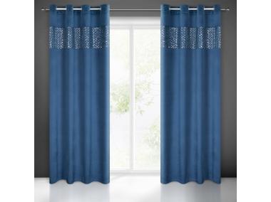 Zdjęcie: Zasłona gotowa Margot 140 x 250 cm granatowy EUROFIRANY