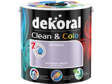 Farba do wnętrz Clean&Color 2,5 L satynowy wrzos DEKORAL