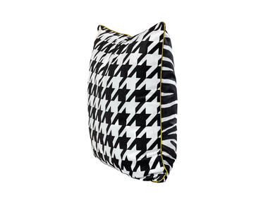 Zdjęcie: Poszewka zebra i pepitka chic obsession no.2 biało-czarna+złota obszywka 45x45 cm CHIC HOME