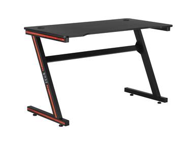 Zdjęcie: Biurko gamingowe Zeus 120x60x75 cm czarno-czerwone TS INTERIOR