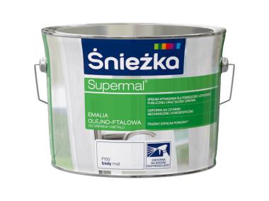 Zdjęcie: Emalia Supermal matowy biały 2,5L ŚNIEŻKA