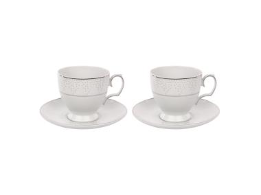 Zdjęcie: Zestaw 2 filiżanek do kawy 220 ml i spodków 15 cm gift box Mariapaula klasyka snow ALTOMDESIGN