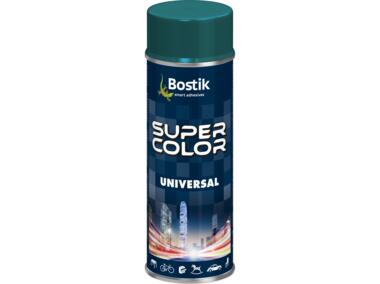Zdjęcie: Lakier uniwersalny ogólnego zastosowania Super Color Universal turkusowy RAL 5021 400 ml BOSTIK