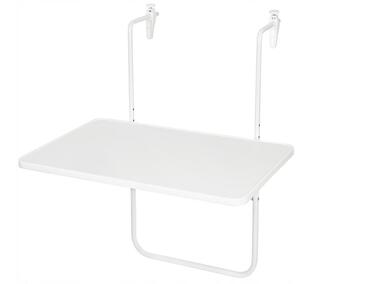 Stolik balkonowy 60x40 cm blat MDF w kolorze białym, składany VOG