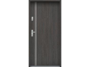 Zdjęcie: Drzwi wejściowe do mieszkań Bastion A-37 Wenge deska 90 cm prawe ODO KR CENTER