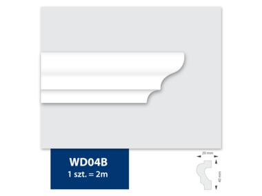 Listwa ścienna Home&Me WD04B biała 4x2 cm DMS