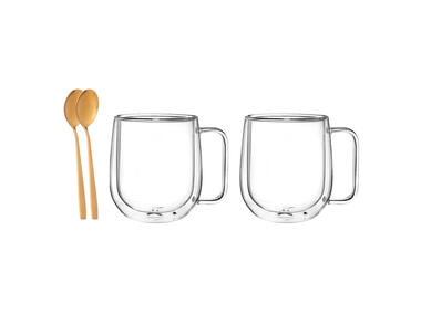 Zdjęcie: Kubki termiczne Andrea 300 ml + 2 złote łyżeczki ALTOMDESIGN