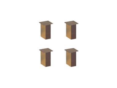 Zdjęcie: Komplet nóżek do szafek Sunn 4x4x10 cm czarne 4 szt. ELITA