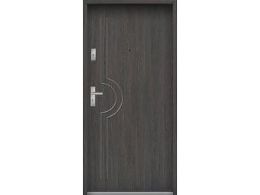 Zdjęcie: Drzwi wejściowe do mieszkań Bastion N-03 Wenge deska 90 cm prawe OSP KR CENTER