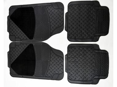 Zdjęcie: Dywaniki gumowo-wykładzinowe Arrow przód:70x45 cm, tył:43x45 cm, 4 szt. BOTTARI