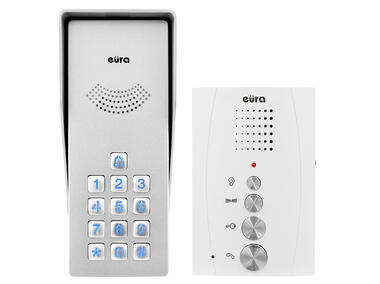 Domofon ADP-38A3 Entra biały, jednorodzinny, głośnomówiący, kaseta z szyfratorem EURA