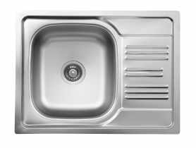Zlewozmywak Xylo satyna 1K Z/KO 580x435x160, 3,5" + osprzęt DEANTE