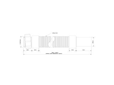 Zdjęcie: Złączka montażowa harmonijkowa L-1000 mm 1.1/4x32 mm MCALPINE