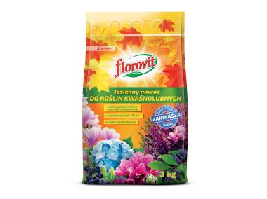 Zdjęcie: Nawóz jesienny do roślin kwaśnolubnych worek 3 kg FLOROVIT