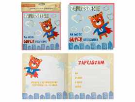 Zaproszenie PMZ-103 Urodziny - superbohater KUKARTKA