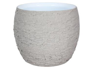 Zdjęcie: Osłonka doniczkowa ceramiczna kula 15 cm jasny grafit CERMAX