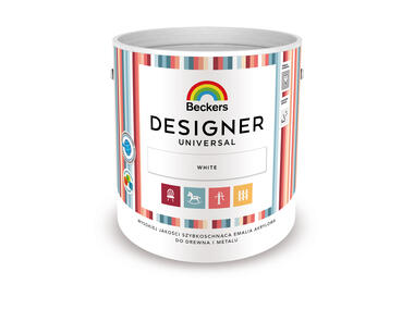 Zdjęcie: Emalia do drewna i metalu Designer Universal White 2,5 L BECKERS