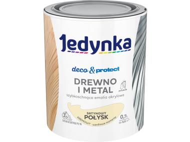 Zdjęcie: Emalia akrylowa Deco&Protect drewno i metal satynowy połysk kremowy 0,7 L JEDYNKA
