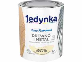 Emalia akrylowa Deco&Protect drewno i metal satynowy połysk kremowy 0,7 L JEDYNKA