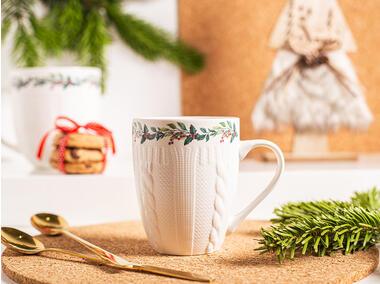 Zdjęcie: Kubek baryłka 300 ml dekoracja winter garland ALTOMDESIGN