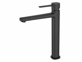 Wysoka bateria umywalkowa Glamour czarna INVENA
