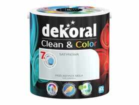 Farba satynowa Clean&Color 2,5 L przejrzysta mgła DEKORAL