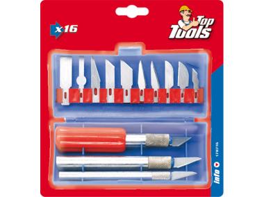 Zdjęcie: Nożyki modelarskie, 16 sztuk TOP TOOLS