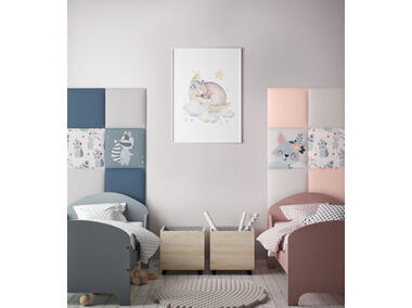 Zdjęcie: Panel tapicerowany kwadratowy Mollis Mono 30x30 szary STEGU