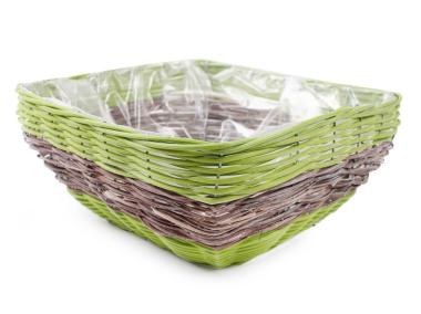 Zdjęcie: Osłonka wiklinowa na doniczkę 35x35x16 cm TIN TOURS