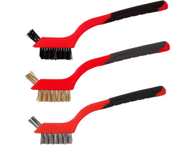 Zdjęcie: Zestaw szczotek drucianych 3 szt, 3x7 rzędów, 180 mm PROLINE