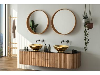 Zdjęcie: Umywalka nablatowa Tinos Trend 39,5 cm złota INVENA