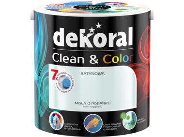 Farba satynowa Clean&Color 2,5 L mgła o poranku DEKORAL