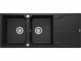 Zlewozmywak Andante grafitowy granit 2K Z/O 1160x500x224, 3,5", space saver DEANTE
