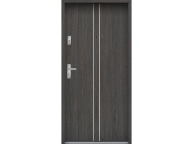 Zdjęcie: Drzwi wejściowe do mieszkań Bastion A-38 Wenge deska 80 cm prawe OSPŁ KR CENTER