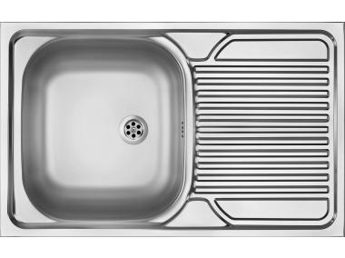 Zdjęcie: Zlewozmywak Tango dekor 1K Z/O 800x500x160, 2" + osprzęt DEANTE