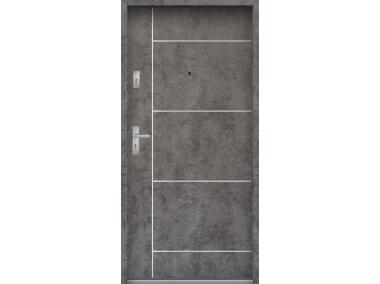 Zdjęcie: Drzwi wejściowe do mieszkań Bastion A-65 Beton ołówkowy 90 cm prawe OSPŁ KR CENTER