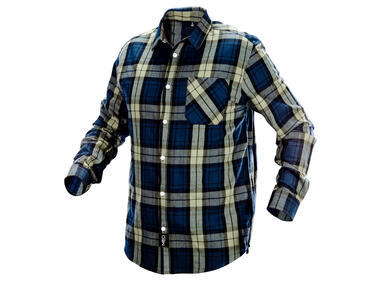 Koszula flanelowa granatowo-oliwkowo-czarna XL NEO