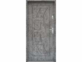 Drzwi wejściowe do mieszkań Bastion T-17 Beton srebrny 80 cm lewe ODO KR CENTER