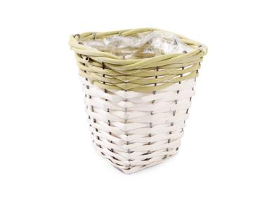 Zdjęcie: Osłonka wiklinowa na doniczkę 12x12x13 cm TIN TOURS