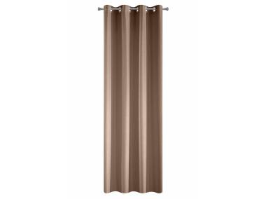 Zdjęcie: Zasłona Alena 140x250 cm ciemno-beżowa na przelotkach EUROFIRANY