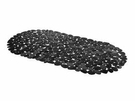 Mata łazienkowa Pebble 35x68 cm czarna ALSEA