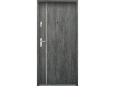 Zdjęcie: Drzwi wejściowe do mieszkań Bastion A-37 Grafit stary 90 cm prawe ODP KR CENTER